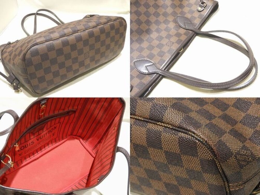 Louis Vuitton Ebene Neverfull Damier Brown bag tote Clutch Brown